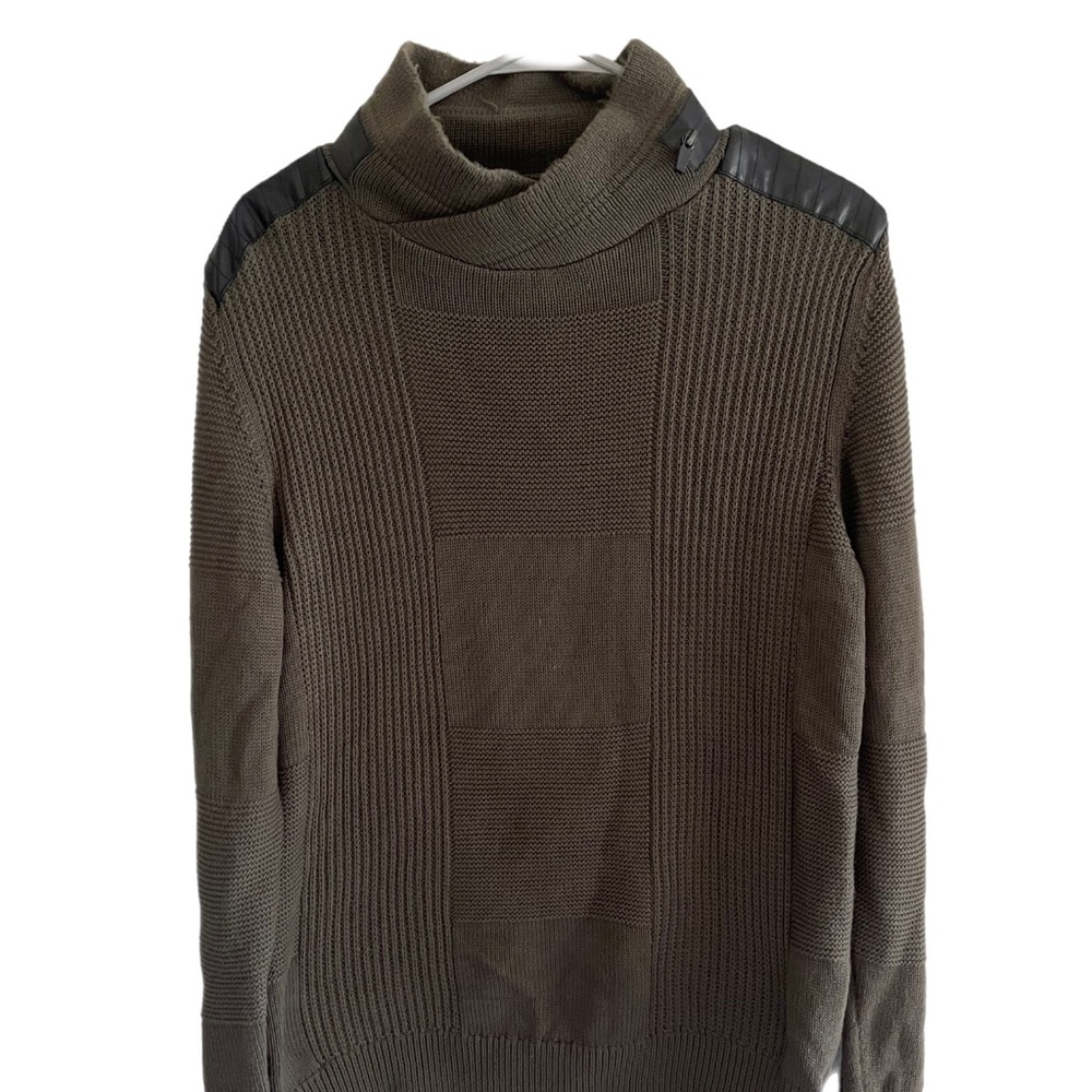 Desigual Men Sweater / faux leather shoulder patches